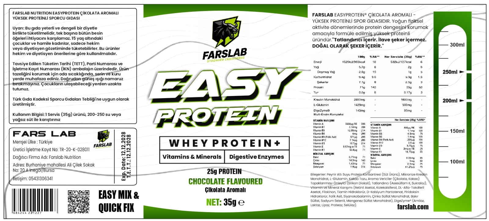 Easy Protein 330 ML Çikolata Aromalı (6'lı Paket) galeri görseli
