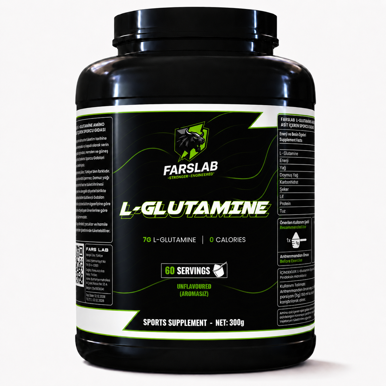 Glutamine 300g Sporcu Besini Rehberi | Farslab L-Glutamine